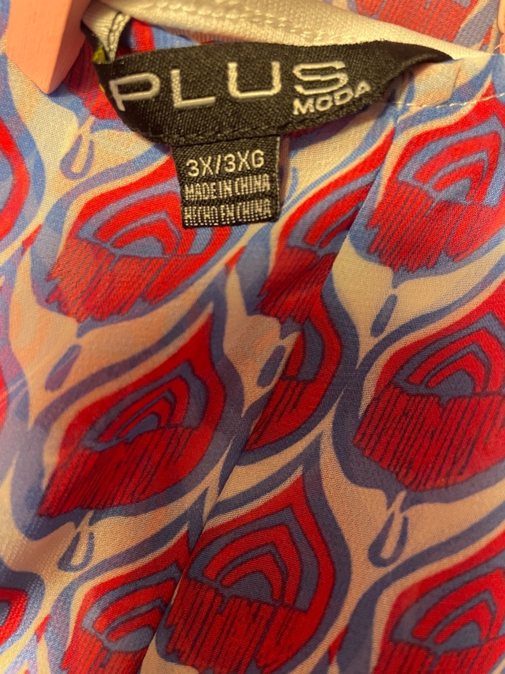 Mod-style Sz.3X flowy sleeveless dress with handkerchief hem - Picture 2 of 7